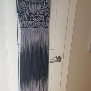 Jon & Anna Black and Gray Graphic Print Dress